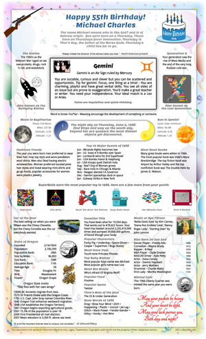 imaginative sample 1966 birthday gift idea for parent or grandparent