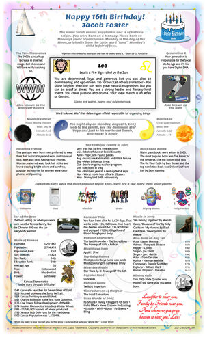 distinct example 2005 birthday gift idea for woman or man